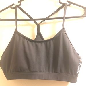 Reebok sports bra, dark grey